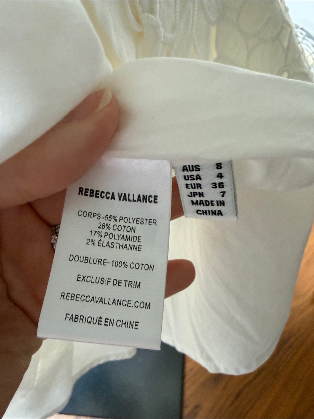 Rebecca Vallance Nuvola Halter Midi Dress White Lace - US 4 - Picture 9 of 11